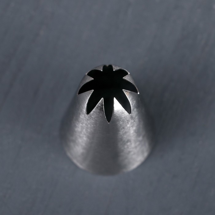 Насадка кондитерская «Закрытая звезда», d=3 см, выход 1 см, нержавеющая сталь - фото 1889316774