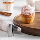 Насадка кондитерская «Закрытая роза», d=3 см, выход 0.9 см, нержавеющая сталь - Фото 2