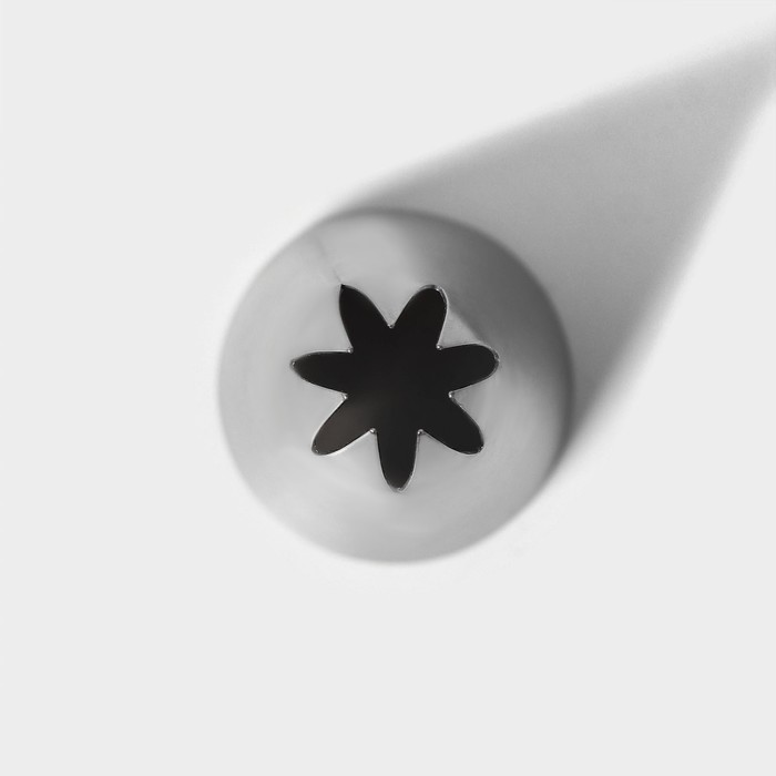 Насадка кондитерская KONFINETTA «Закрытая звезда», d=3 см, выход 0,6 см, нержавеющая сталь - фото 1908426915