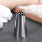 Насадка кондитерская «Закрытая роза», d=2.3 см, выход 0.9 см, нержавеющая сталь - Фото 2