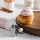 Насадка кондитерская «Французская звезда», d=2,5 см, выход 0,9 см, нержавеющая сталь - Фото 2