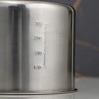 Ковш из нержавеющей стали «Базис», 950 мл, d=14 см, с мерной шкалой, металлическая ручка - фото 9724647