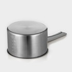 Ковш «Базис», 1.2 л, d=16 см, с мерной шкалой, металлическая ручка, нержавеющая сталь - Фото 2