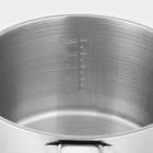 Ковш «Базис», 1.2 л, d=16 см, с мерной шкалой, металлическая ручка, нержавеющая сталь - Фото 4