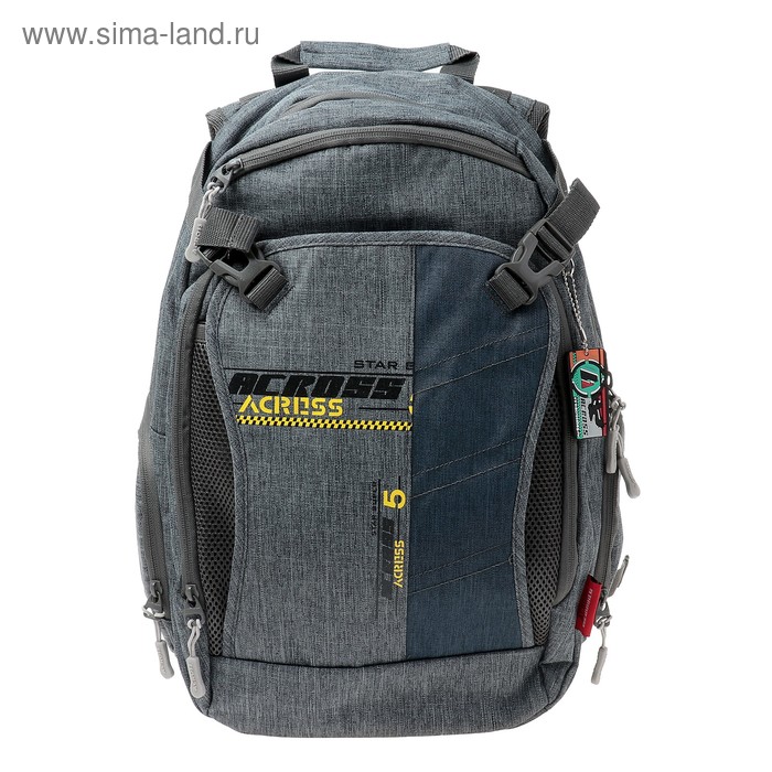 Рюкзак Across AC18-ER 40*30*15 серый/синий - Фото 1