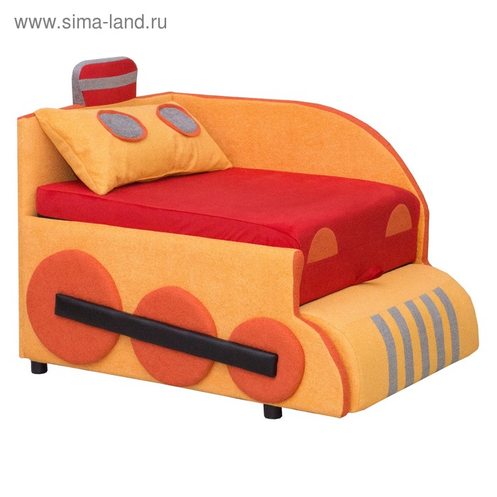 Детский диван «Кенгуру 3», левый угол, механизм выкатной, цвет красный/оранжевый - Фото 1