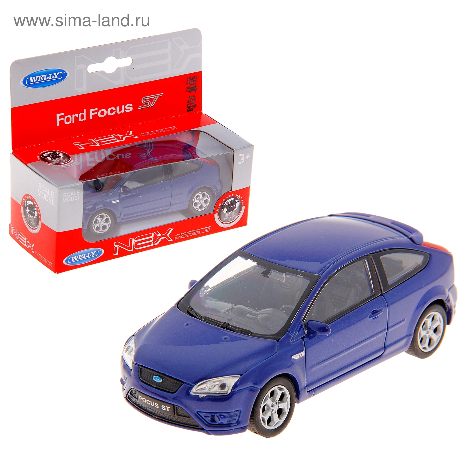 Машина Ford Focus, масштаб 1:34-39, цвета МИКС (525084) - Купить по цене от  167.70 руб. | Интернет магазин SIMA-LAND.RU