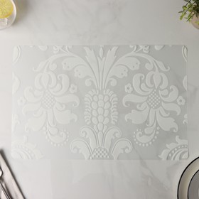 Салфетка сервировочная на стол «Абстракция», 45×30 см, цвет белый
