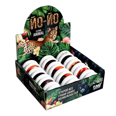 Йо-Йо «Животные», световой, МИКС, в шоубоксе