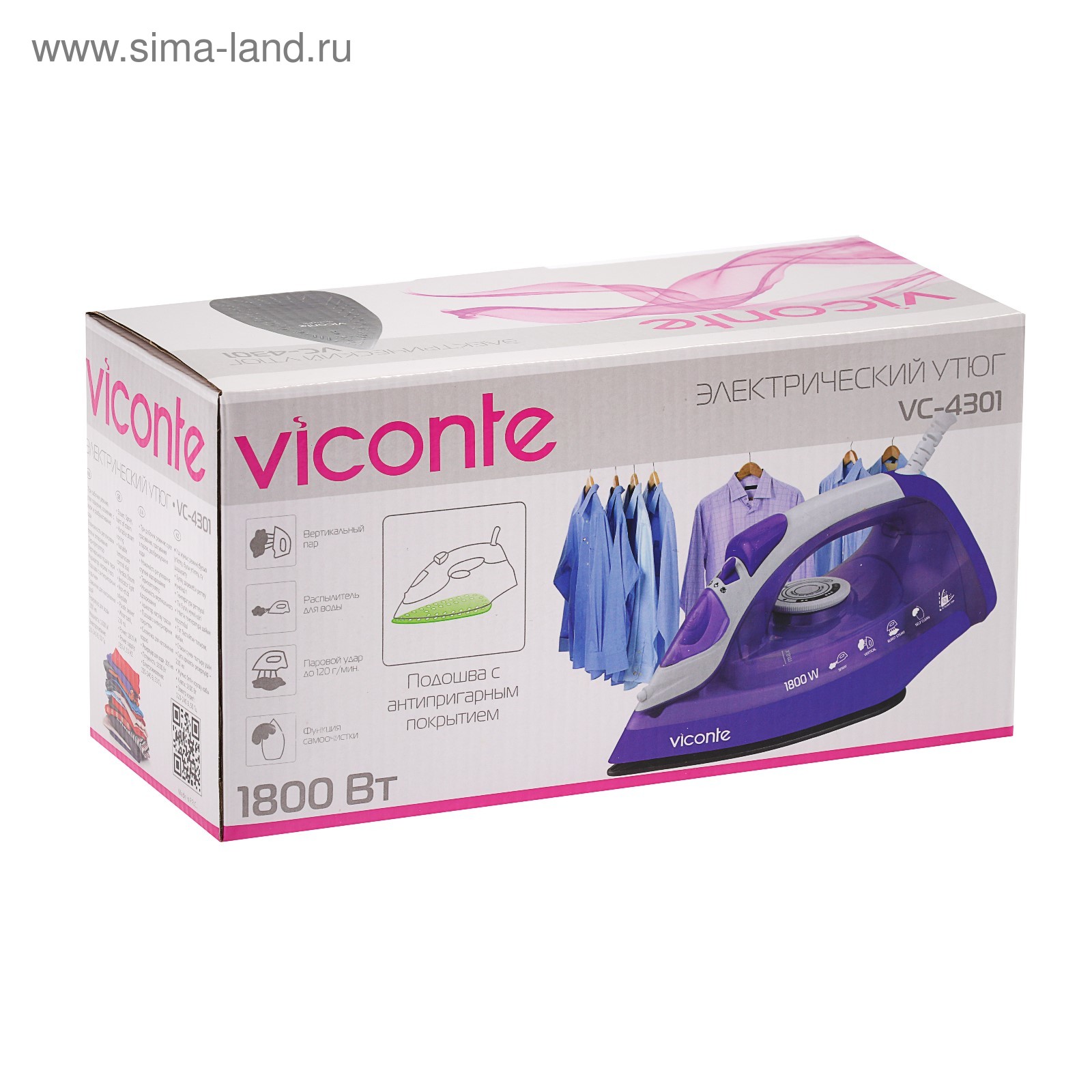 Утюг Viconte VC-4301 - купить в интернет-магазине по низкой цене на Яндекс Марке