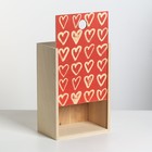 Ящик подарочный деревянный «Сердца», 20 × 30 × 12 см - Фото 2