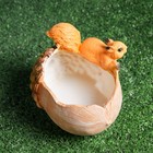 Фигурное кашпо "Желудь с белкой" 15х12см 3973413