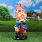 Садовая фигура из полистоуна «Гном с мотыгой», 46×22×21 см - Фото 12