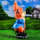 Садовая фигура из полистоуна «Гном с мотыгой», 46×22×21 см - Фото 4