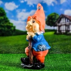 Садовая фигура из полистоуна «Гном с мотыгой», 46×22×21 см - Фото 9