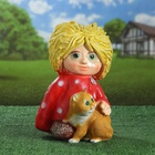 Садовая фигура из полистоуна «Домовой с котом», 39×26×28 см - Фото 10