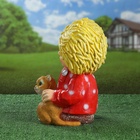 Садовая фигура из полистоуна «Домовой с котом», 39×26×28 см - Фото 11