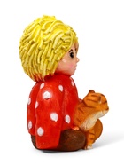 Садовая фигура из полистоуна «Домовой с котом», 39×26×28 см - Фото 6