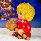 Садовая фигура "Домовой с веником" 39см - Фото 5