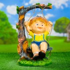 Садовая фигура "Мальчик на качелях" 44см - Фото 4