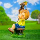 Садовая фигура "Мальчик на качелях" 44см - Фото 5