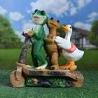 Садовая фигура из полистоуна «Зверюшки на самокате», 30×10.5×28 см - Фото 18