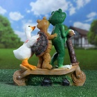 Садовая фигура из полистоуна «Зверюшки на самокате», 30×10.5×28 см - Фото 17