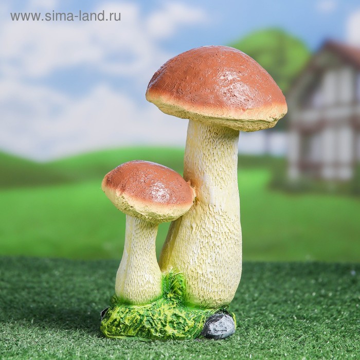 Садовая фигура "Гриб подосиновик двойной средний" 24см - Фото 1