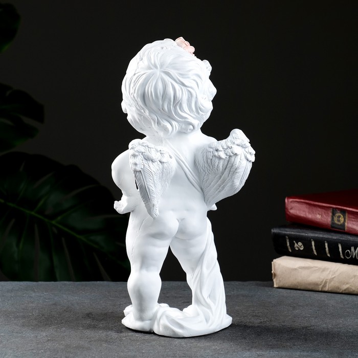 Фигура "Ангел - веселый малыш" перламутровая, 11,5х32,5х16см - фото 1912180206