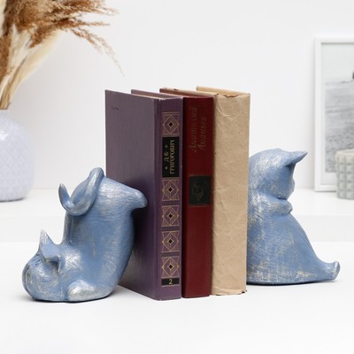 Держатель-подставка для книг «Два кота», набор 2 шт., 14 см