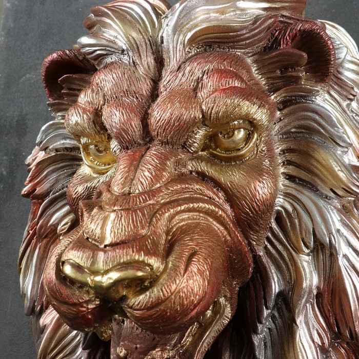 Подвесной декор "Голова льва" бронза, 23х35х52см МИКС - фото 1886353120