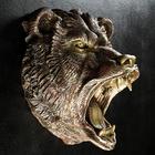 Подвесной декор "Голова медведя" бронза, 24х35х42см - фото 8435291