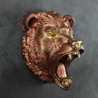 Подвесной декор "Голова медведя" бронза, 24х35х42см - фото 8435295