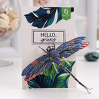 Брошь - подвеска «Стрекоза», цвет голубой в черненом серебре - Фото 2