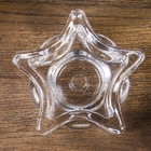 Подсвечник стекло на 1 свечу "Звезда" прозрачный 5х9,5х9,5 см - Фото 2