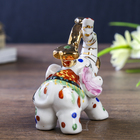 Нэцке керамика "Слон разноцветный с жезлом Жуи" 7,7х4х3 - Фото 3