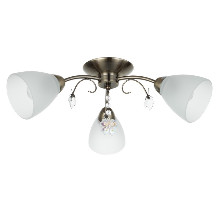 Люстра «Оливия» 3×40 Вт E27 бронза 45×43×20 см - Фото 1