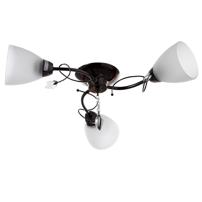 Люстра «Милана», 3×40 Вт E27, черный, 52×45×17 см - Фото 1