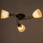 Люстра «Милана», 3×40 Вт E27, черный, 52×45×17 см - Фото 3