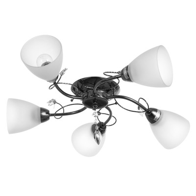 Люстра «Милана», 5×40 Вт E27, черный, 55×53×17 см