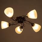 Люстра «Милана», 5×40 Вт E27, черный, 55×53×17 см - Фото 3