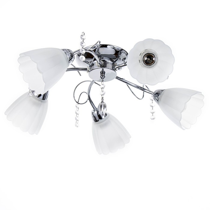 Люстра «Адель», 5×40 Вт E27, хром, 54×52×17 см - Фото 1