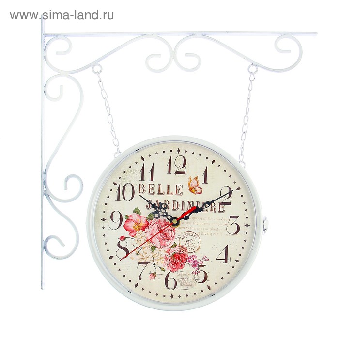 УЦЕНКА Часы настенные интерьерные «Птички на ветке», серия: Садовые, двусторонние, на подвесе, 47×31 см, d=23 см - Фото 1