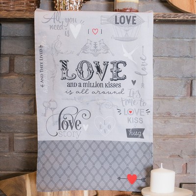 Полотенце «Этель» Love 40×67 см, 100% хлопок, саржа 190 г/м²