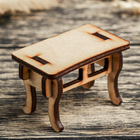 Мебель кукольная "Кухонный стол" из фанеры, 5,3х3,3х3,5 см - Фото 1