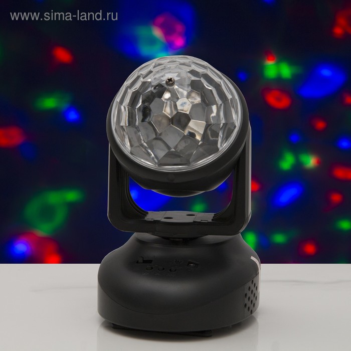 УЦЕНКА Световой прибор «Хрустальный вращающийся шар», d=8.5 см с музыкой, 12 В - Фото 1