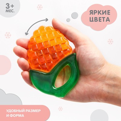 Прорезыватель охлаждающий с водой Крошка Я «Кукуруза», жёлтый