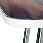 Стол прямоуголный с фп Оливковая ветвь, 1000х600х757, стекло/чайка хром - Фото 4