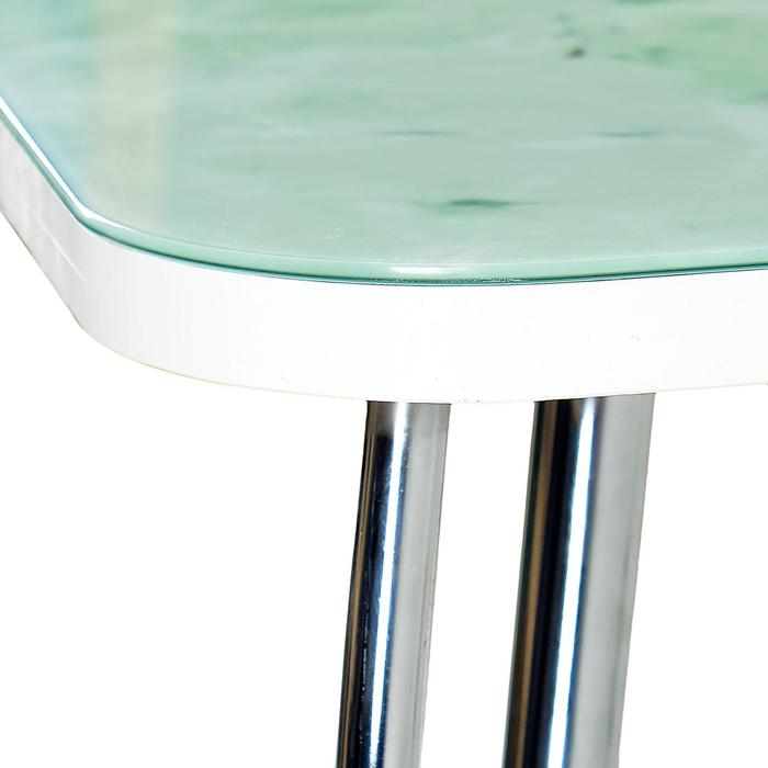 Стол прямоуголный с фп Лайм-2, 1000х600х757, столешница стеклянная/чайка хром - фото 1927431395