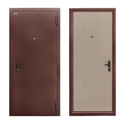 Входная дверь «Берлога. ЭК 2», 870×2050 мм, левая, цвет медный антик/штрих лак